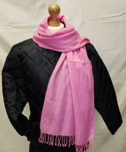 Női, tavaszi-őszi, pink színű kendő, sál