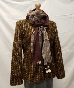 Női, őszi, duplaszürke színű kendő, sál