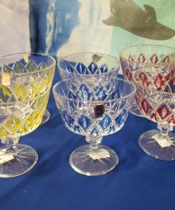 Francia retró pezsgős, vermutos pohár készlet