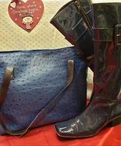 Kék lakk csizma 39-es