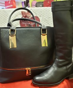 Fekete kézi táska + ECCO bőrcsizma 39es